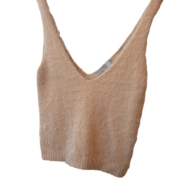 Brave Soul London sleeveless textured peachy pink crop tank top size medium - Picture 2 of 10